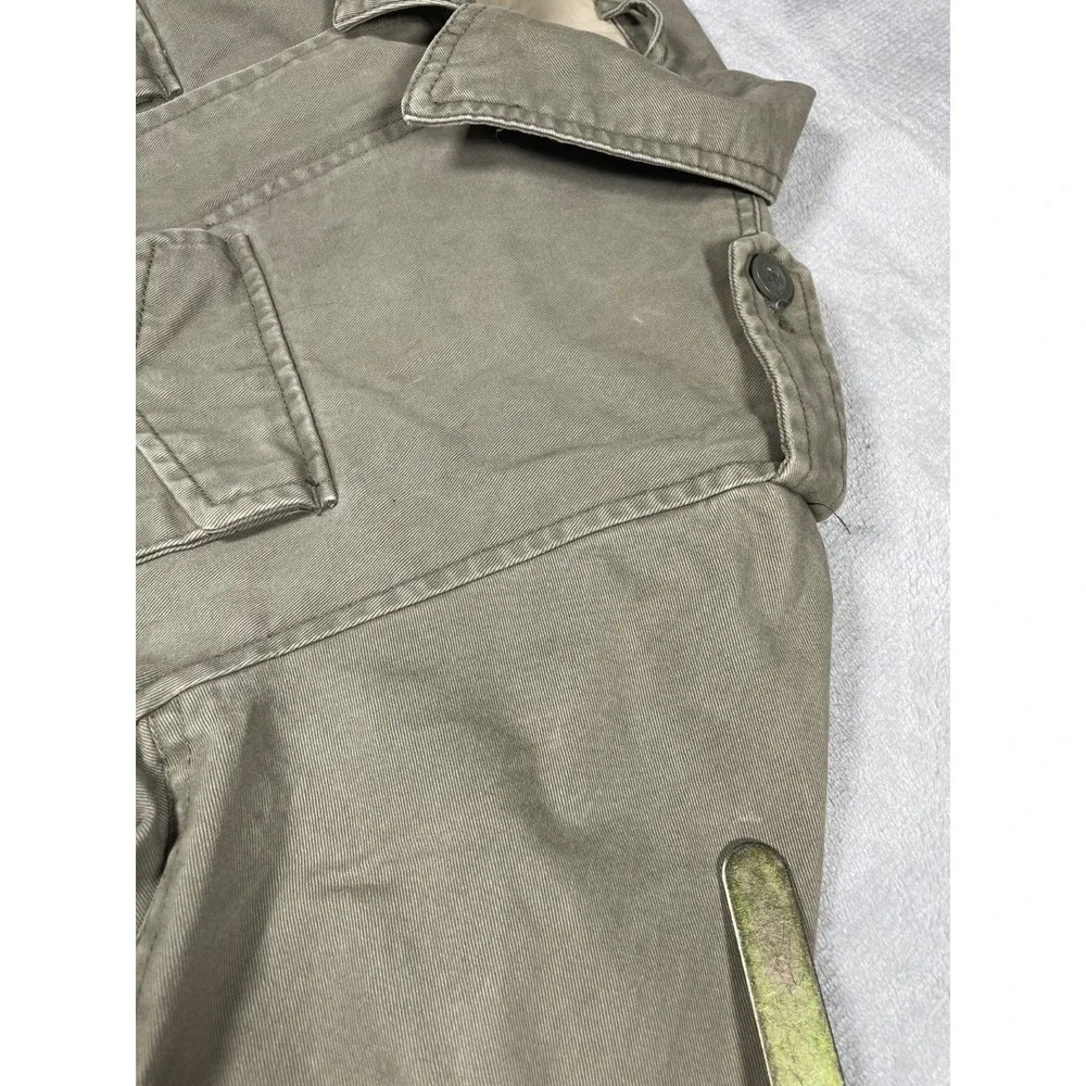 Y2K Vintage GAP Jacket Kids L Green Military Field Coat Utility